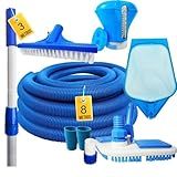 Kit Limpeza Piscinas Fibra Vinil Alvenaria Com Cabo 3m