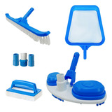 Kit Limpeza Slim Aspirador Piscina Adaptador Escova Peneira