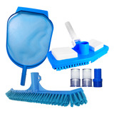 Kit Limpeza Slim Aspirador Piscina Adaptador Escova Peneira