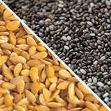Kit Linhaça Dourada 1kg Semente De Chia 1kg