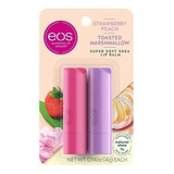 Kit Lip Balm Eos Strawberry Peach E Toasted Marshmallow