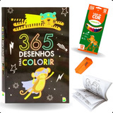 Kit Livro 365 Desenhos Caixa 12 Lápis Brinquedo