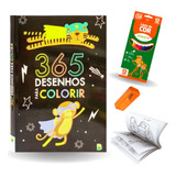 Kit Livro 365 Desenhos Caixa 12 Lápis Brinquedo