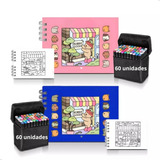 Kit Livro De Colorir 50 Desenhos Canetinhas Touch Sweet Capa Dura Crianças E Adultos Antiestresse