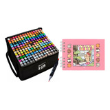 Kit Livro De Colorir Bobbie Goods Canetinhas Touch 168cores