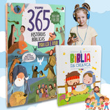 Kit Livro Infantil 365 Histórias Bíblicas A Bíblia Da Criança Para Ler E Ouvir Áudio Com Qr Code E Lindas Ilustrações