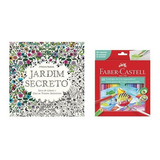 Kit Livro Jardim Secreto Lápis 48 Cores Aqua Faber Castell