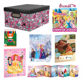 Kit Livros Infantis Princesas Disney Castelo Encantado Com Adesivos Kit Com 4 Livros Disney Livro Infantil Para Ler E Se Divertir, Complete O Cenário Culturama