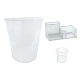 Kit Lixeira 12 Litros Porta Caneta 1 Porta Treco Gv Office