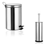 Kit Lixeira C Pedal 3l E Escova Sanitária Brinde