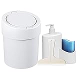 Kit Lixeira Click 5L Dispenser Detergente