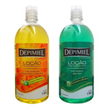 Kit Loção Pré E Pós Depilatório Depimiel Profissional 1l