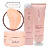 Kit London Keep Color Sh Cond Masc Escova Brinde