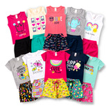 Kit Lote 10 Conjuntos Infantil Feminino Roupa Menina Atacado