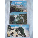 Kit Lote 3 Cartão Postal Cataratas Do Iguaçu Antigos Leia