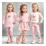 Kit Lote 3 Conjunto Moletom Bebê Infantil Atacado Barato
