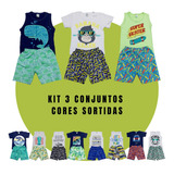 Kit Lote 3 Conjuntos Infantil Roupa