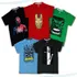 Kit Lote 5 Camiseta Infantil Heróis Tamanho 4/6/8 Atacado