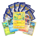 Kit Lote 50 Cartas Pokémon Original Copag Com 5 Brilhantes