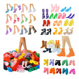 Kit Lote 60 Pares De Sapatos Para Boneca Barbie Sapatinhos