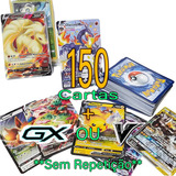 Kit Lote De 150 Cartas Pokémon   Gx   Lendário   Raras Br