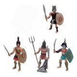 Kit Lote De Bonecos Gladiadores Romanos Spartacus 10 Cm A6