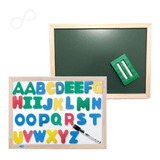 Kit Lousa Magnética Infantil Grande 60x40 Giz Caneta Letras