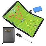 KIT LOUSA QUADRO MAGNETICO DE FUTEBOL 28 PEÇAS JOGADORES TREINADOR MARCADORES PRANCHETA TABULEIRO CAMPO MURAL DOBRAVEL LUXO COM ZIPER