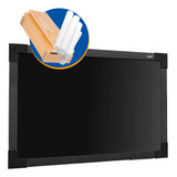Kit Lousa Quadro Negro Mold Preta 120x90 10 Giz Apagador