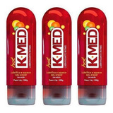 Kit Lubricante Íntimo Kmed Hot 3 Unidades Com 200gcada