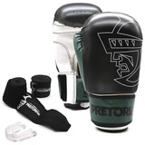 Kit Luva Boxe Muay Thai Pretorian First Verde Militar bolsa
