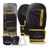 Kit Luva De Boxe Muay Thai Fx2 Bandagem Bucal Pretorian