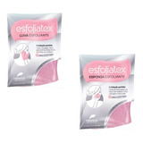 Kit Luva Esfoliante Esponja Facial Rosa Esfoliatex