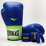Kit Luva Everlast Completo Acompanha Bolsa Boxe Muay Thai