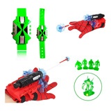 Kit Luva Homem Aranha C Relógio Ben 10 Omniverse Luz E Som