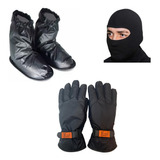 Kit Luva Reforçada Polaina Piracapas Balaclava