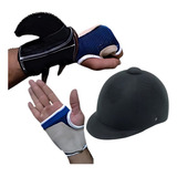 Kit Luva Vaquejada 5 Ataca Capacete Munheiqueira Completa