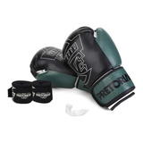 Kit Luvas Linha First Training Boxe Muay Thai Pretorian