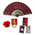 Kit Luxo Maria Padilha Leque Pulseira Rosa Presilha Tarot