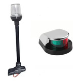 Kit Luz Bombordo Boreste Bicolor Led Mastro Estrobo Preto