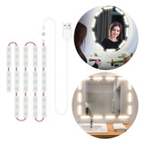 Kit Luz Camarim Maquiagem Espelho 10 Leds Touch Moderno Usb