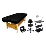 Kit Maca De Massagem Escada Mocho Carrinho Aux Z Lupa