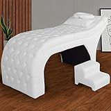Kit Maca E Escada Para Massagem E Estética Suede Branco LM DECOR