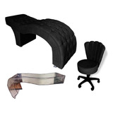 Kit Maca Estética 60cm C Cadeira Mocho Capa Veludo
