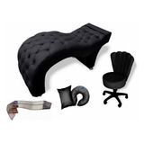 Kit Maca Estética 60cm Largura E Mocho Capa 60 Almofadas