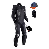 Kit Macacao Luva Bota Texx Pista 2 Peças Couro Conjunto