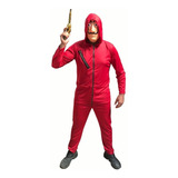Kit Macacão máscara Fantasia La Casa De Papel Adulto M