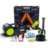Kit Macaco Elétrico 4 Em 1 Compressor Chave De Impacto
