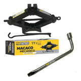 Kit Macaco Sanfona 1t Para Carro Chave De Roda Espatula 17mm