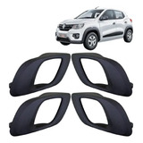 Kit Maçaneta Interna Gatilho Preto Renault Kwid 2017 2020